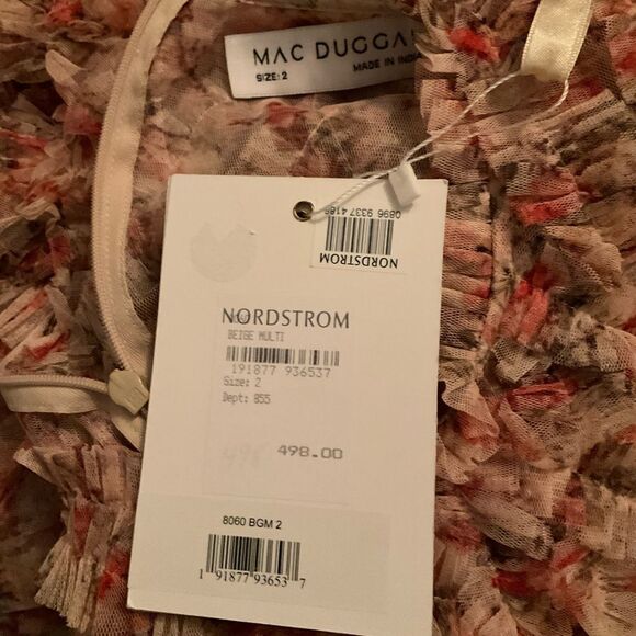 MAC DUGGAL  8060 Ruffle Tiered Short Sleeve A Line Dress - Picture 14 of 14